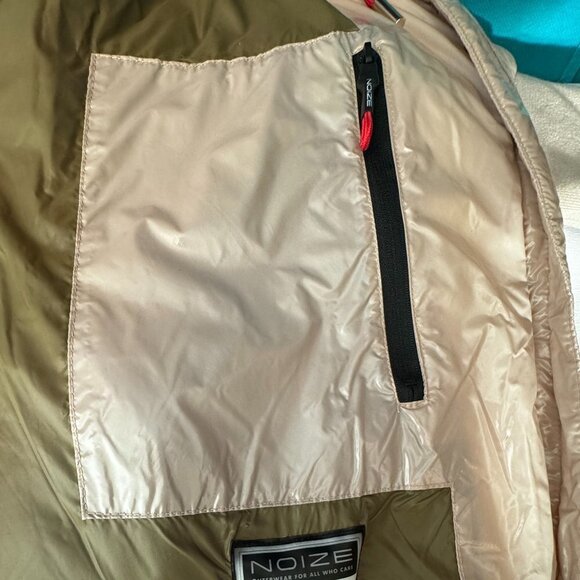 NWT Women's Noize Outerwear Puffer Pale Mauve Hooded Zipper Parka - XXL - Picture 11 of 16